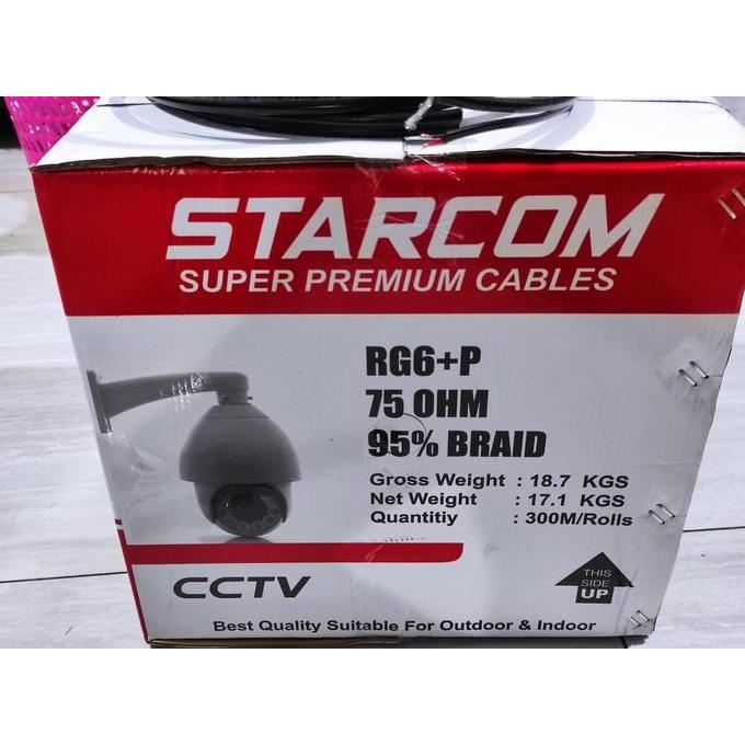 TERMURAH - Kabel CCTV RG6 DC Power 300 meter Kabel CCTV RG6 Starcom