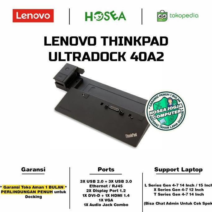 Docking Station Lenovo ThinkPad Ultra Dock 40A2 - T440, T450, T460, T540p, T550, T560, X240, X250, X