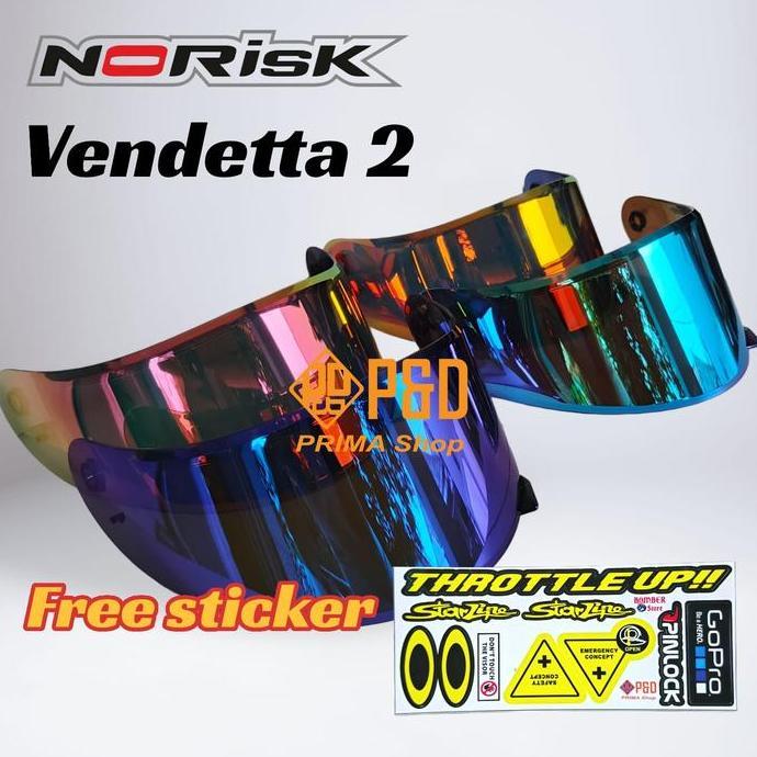 Kaca Helm KYT Vendetta 2 all Size, Visor Kyt Vendetta 2 Flat Visor Iridium