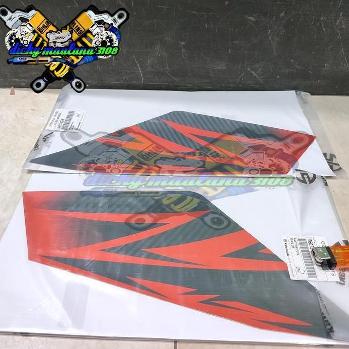STICKER STRIPING TANGKI NINJA 150 SS ORANGE SE 2015 KIRI KANAN ORI KGP