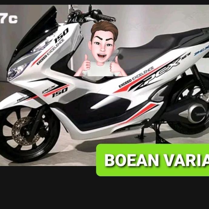 Sticker Cutting Pcx 150 putih merah Hitam