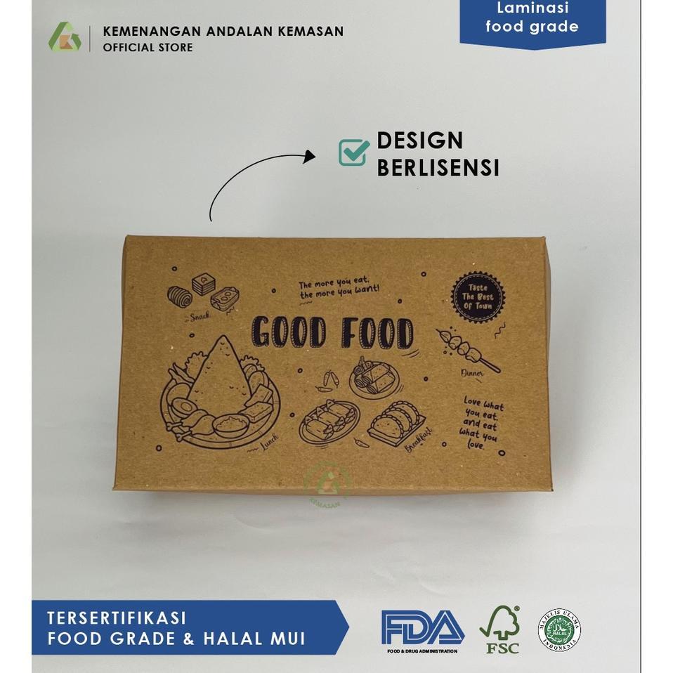 HOT DEALS PAPER LUNCH BOX S, M, L / KOTAK MAKANAN COKLAT POLOS / LUNCH BOX SELIP (WAJIB MEMBELI EXTR