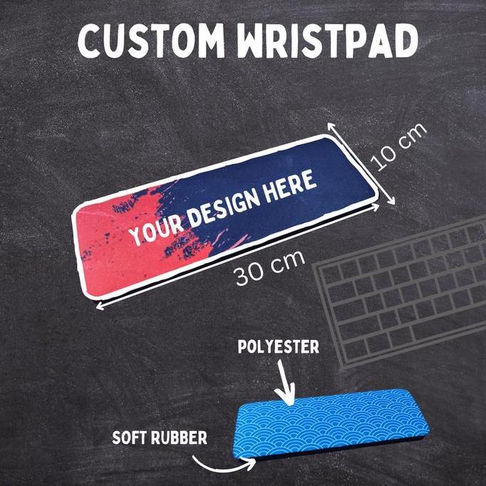 CUSTOM GAMING WRIST REST / WRIST PAD / WRISTREST / WRISTPAD PROMO TERBATAS