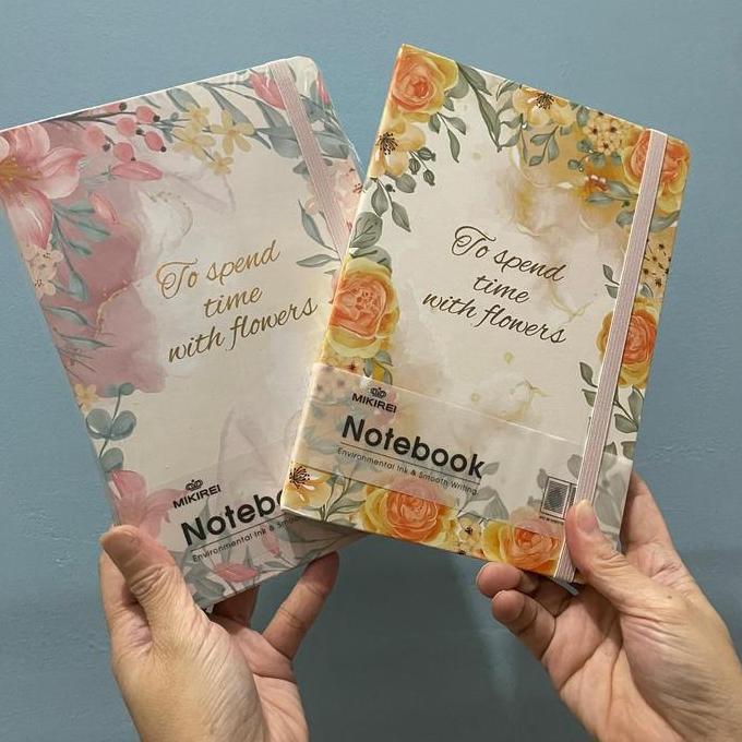 MIKIREI Flower Journal  Hardcover Diary Note Book Planner A5 Ruled
