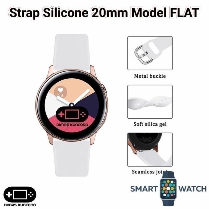 Strap Silicone 20mm FLAT Vyatta Fitme Young Champ Silikon Tali Jam