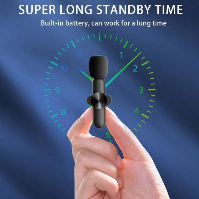 Microphone Wireless Mic USB Type-C & Lightning For Hp Android & Iphone