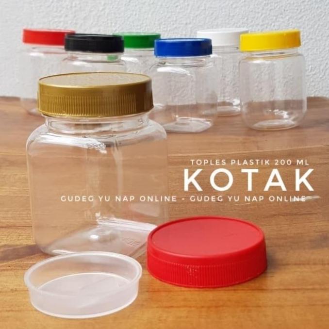 toples sambal 200ml (KOTAK) / toples bumbu 200ml / toples jar 200ml