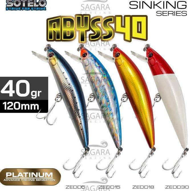 Minnow Sotelo Abyss 40 | Minnow Tenggelam | Minnow Sinking | Umpan Pancing Lure Sotelo