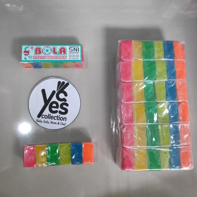 Maenan malam Jadul Lilin plastisin 6 Warna malem Mainan anak edukasi