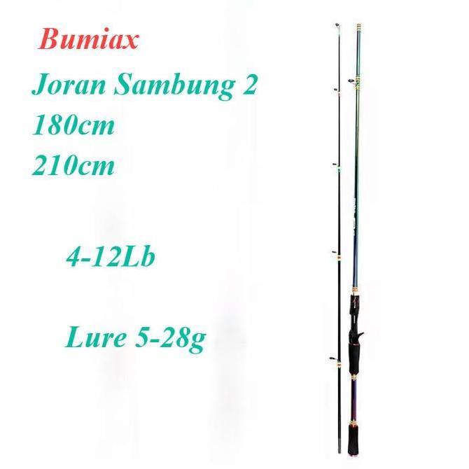 Joran Pancing 4-12LB 180-210cm Joran  Sambung 2 Carbon Fiber Joran Spinning UL Joran BC