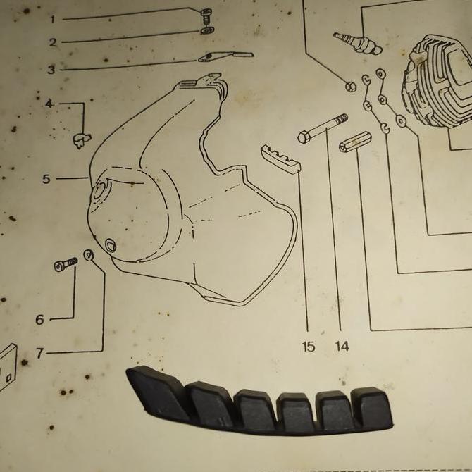 Karer Buffer Di Head Blok Vespa Corsa Original Nos