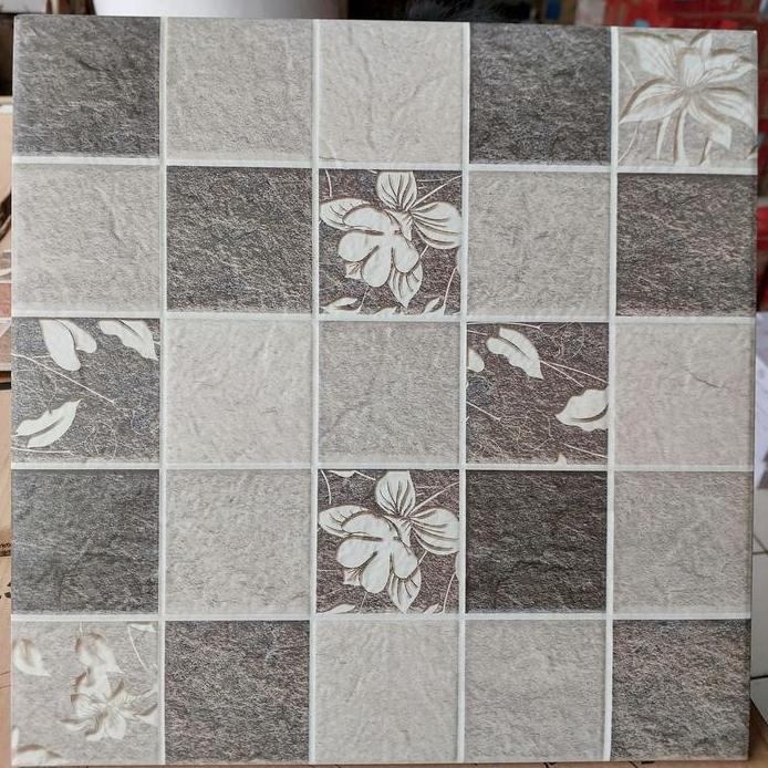 KERAMIK 40X40 LEGIOO ABU / 40X40 MOTIF ABU DAUN matt kasar