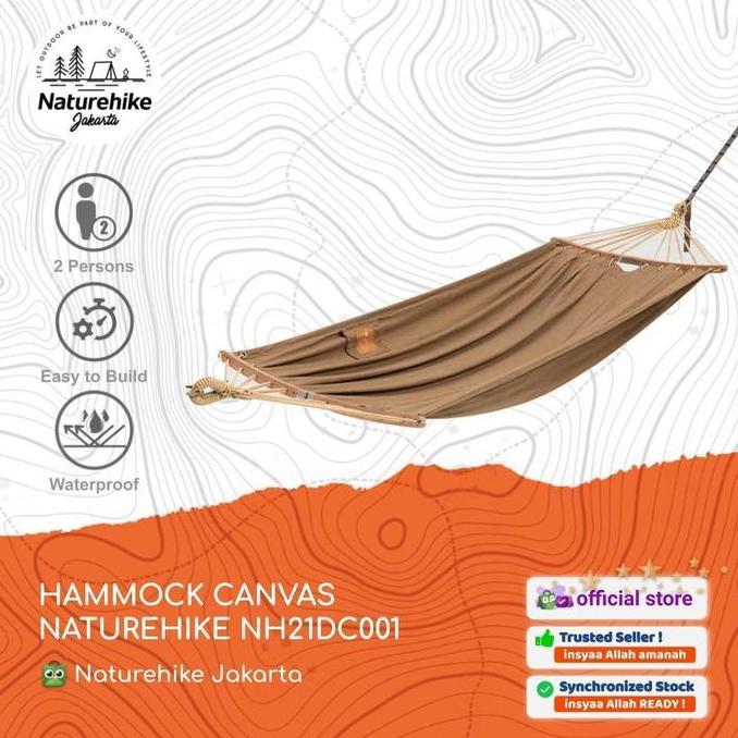 HAMMOCK CANVAS NATUREHIKE NH21DC001 AYUNAN GANTUNG CAMPING OUTDOOR