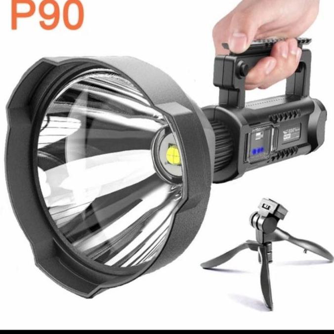 Senter sorot Super Bright 9000 Lumens Big lamp LEED XHP50 USB CHARGER