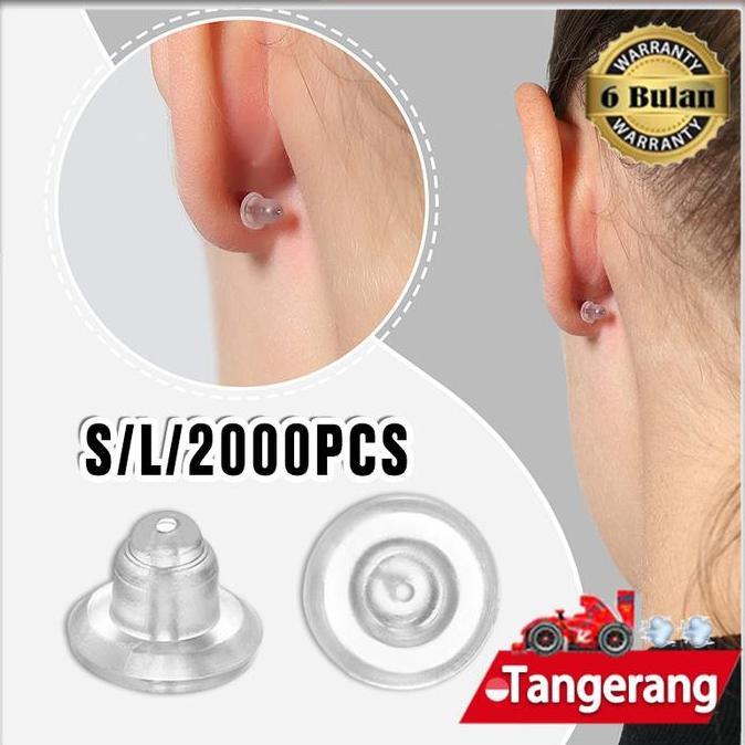 KIMDARY 2000pcs Karet Giwang Pantat Anting / Penutup Anting / Penahan Giwang Karet / Tutup Belakang 