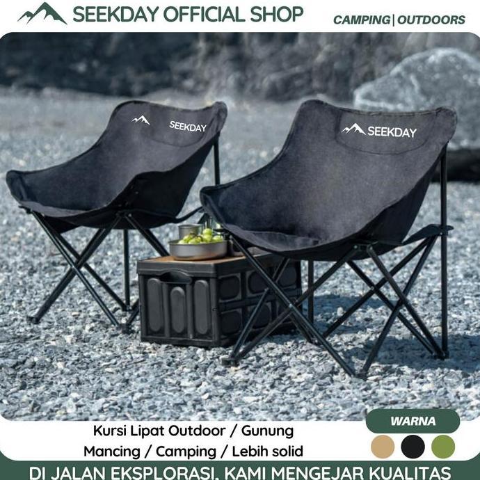 OSCHAR SEEKDAY Kursi Dan Meja Lipat Outdoor Set Camping Meja lipat portable 2 kursi 1 meja