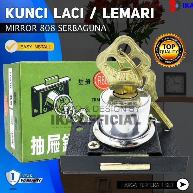 REVOSHOP KUNCI LACI 088 ( MIRROR TYPE 808 ) / TYPE 502 / KUNINGAN AWET MURAH Kunci Laci Type 502 YSK