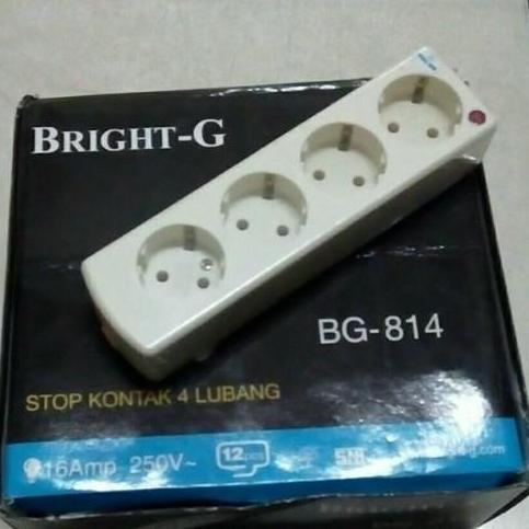 Stop Kontak Bright-G / Stop Kontak Arde Bright-G 4 Lubang -