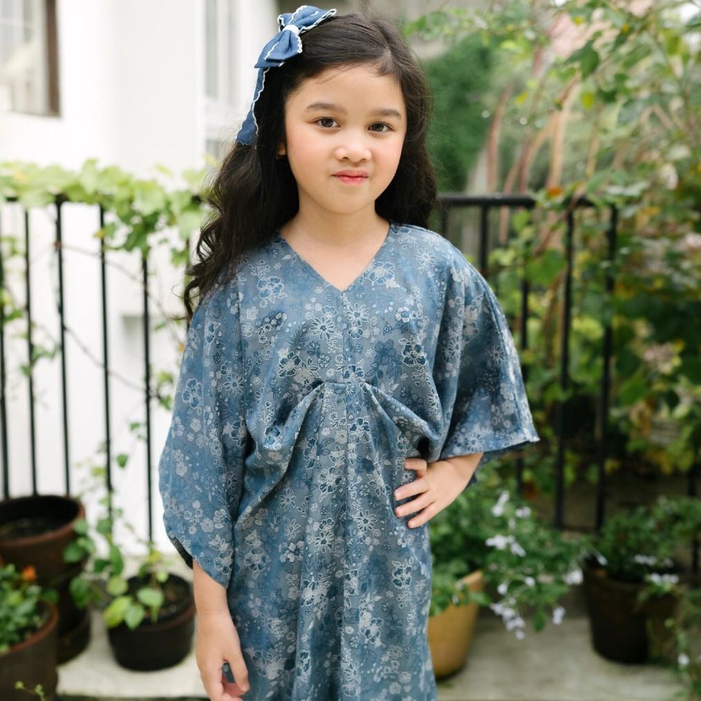 Awet Anisa Kaftan - Gamis Lebaran Anak Perempuan Rayon Jaquard Anak Tanggung - Monami