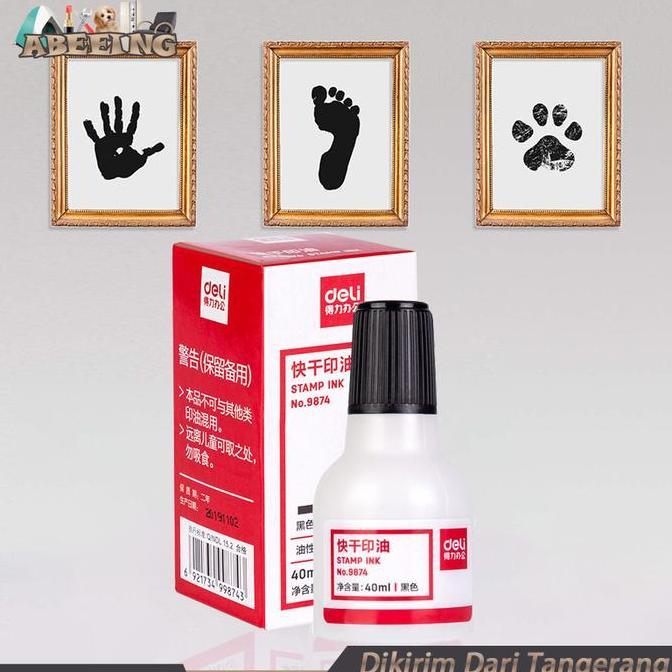 SYAUBAN 40ml Tinta Nobu Permanen Plastik Tinta Stempel Permanen Stamp Pad Ink