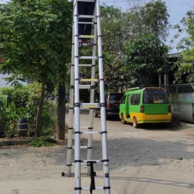Grosir Tangga Double Teleskopik 5,6 Meter Denko Tipe Tlb 9