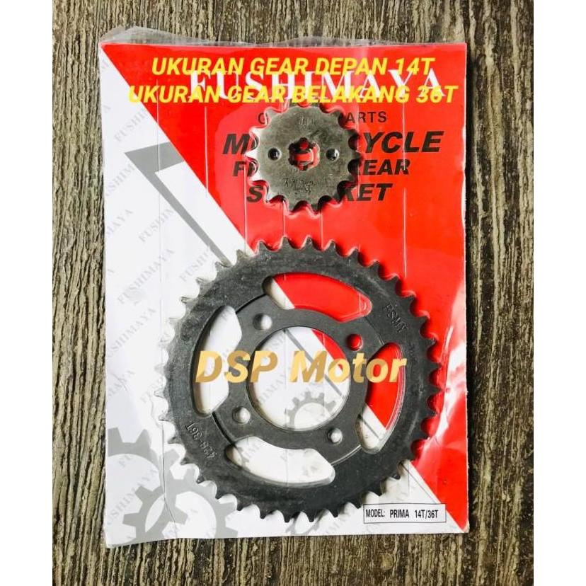 GEAR PRESS GIR SET DEPAN BELAKANG GRAND-ASTREA PRIMA 14T/36T