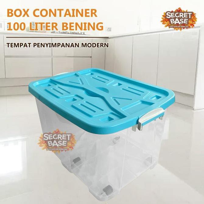 BOX CONTAINER 100 LITER + RODA - Kontainer Box / Container Box