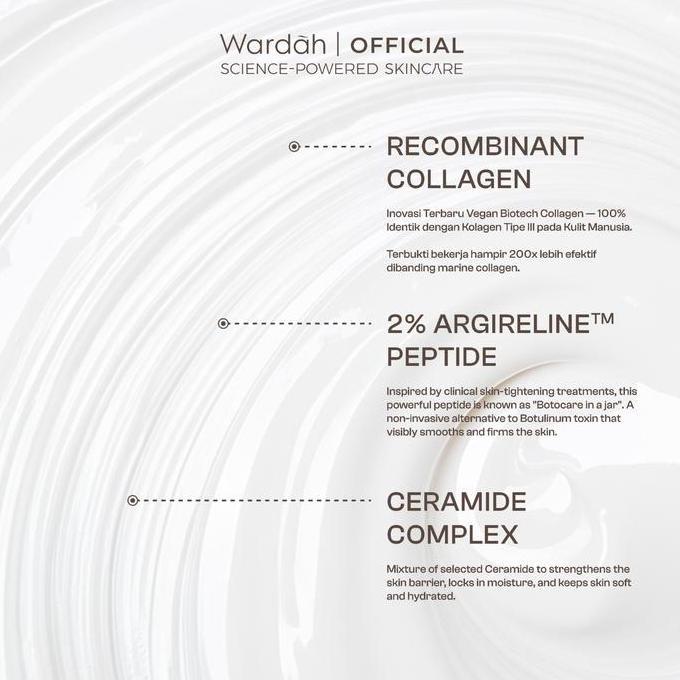 Josei- Wardah Collagen Moisturizer - Plump & Firm Recombinant Collagen + 2% Argireline Peptide Gel M