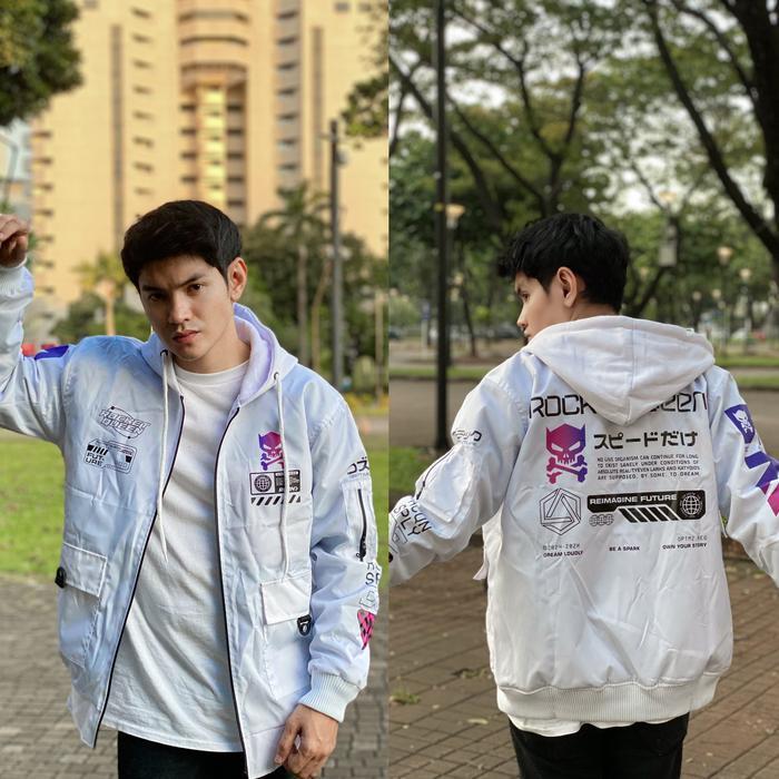 Jaket Bomber Hoodie Salvio Hexia - Jaket Racing - Jaket Parasut Pria Original Dan Terpercaya