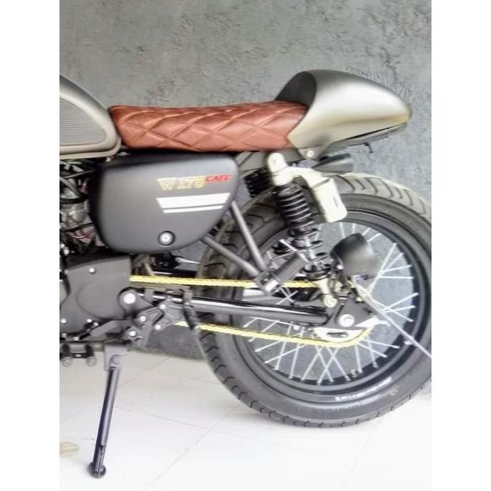 Motobit- Jok Cafe Racer Motif Garis Kawasaki W 175 - Customkit