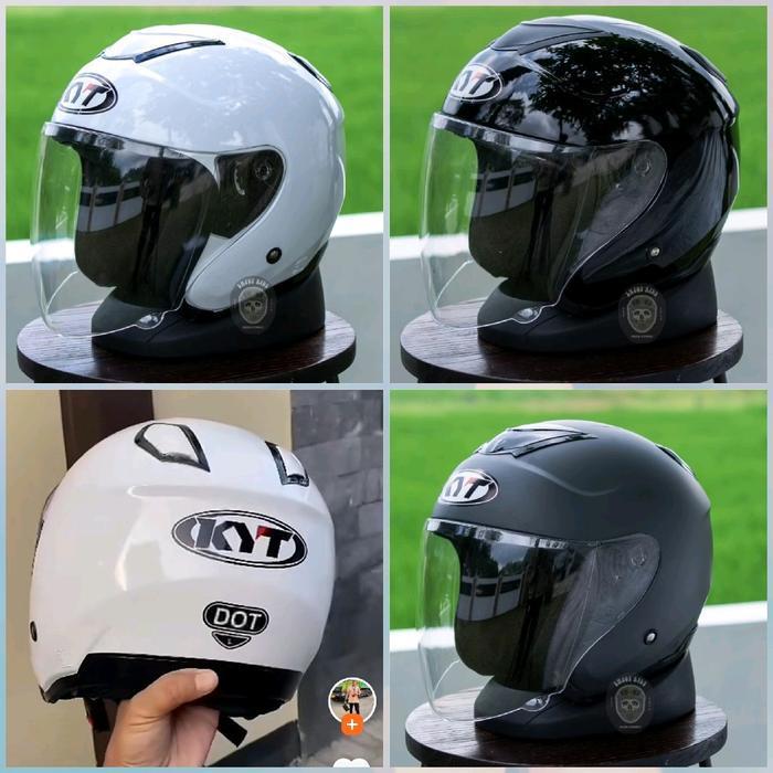 Kyt Helm Kyoto Kw Free Stiker Kyt Motorcycle Untuk Pria Dan Wanita Dengan Busa Empuk Bisa Dilepas M 