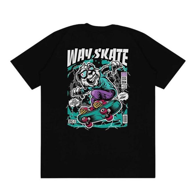 Fuku- Kaos Dewasa Unisex Way Skate Distro Pria Wanita - Tshirt Keren - Ukuran S Hingga 4Xl