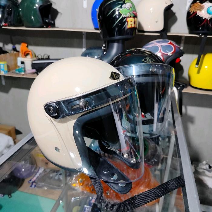 Slim Head+ Kaca Original Slim Merek Norisk. Motorcycle Helm Original Dan Terpercaya