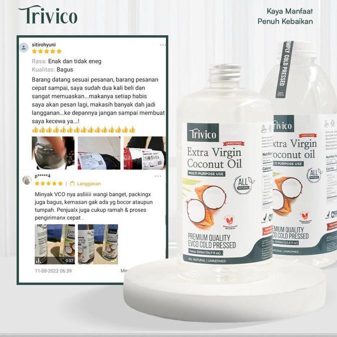 Kenk- Trivico Vco Virgin Coconut Oil 250Ml / Minyak Kelapa Murni Coconut Oil
