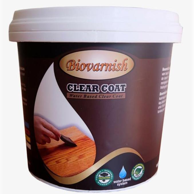 Pernis Kayu Transparan Waterbased Biovarnish Clear Coat 1kg