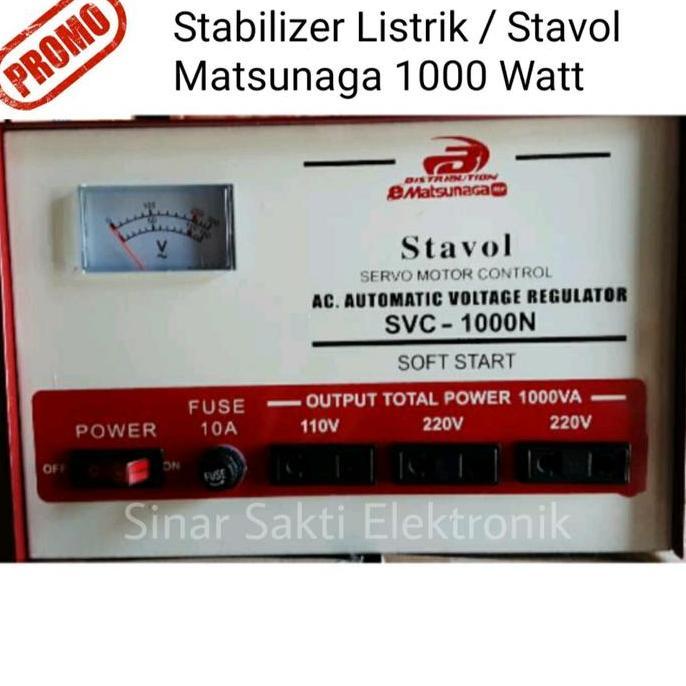STABILIZER STAVOLT STAVOL LISTRIK MATSUNAGA 1000 WATT 1000W 1000WATT ORIGINAL DAN TERPERCAYA