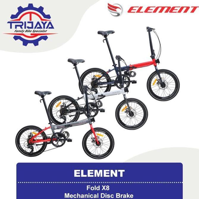 Bikes Element Fold X8 Mechanical Disc Brake - Sepeda Lipat 20Inch