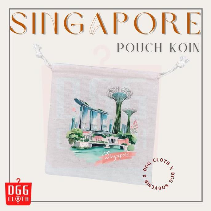 Dggcloth Pouch Koin Souvenir Singapore Dompet Koin Oleh Oleh Singapura 8 Murah Meriah
