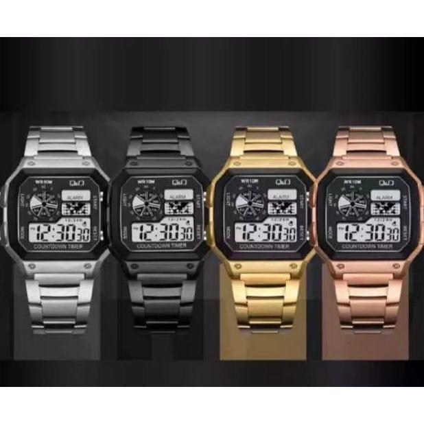 fast delivery jam tangan digital pria wanita kotak qq rantai