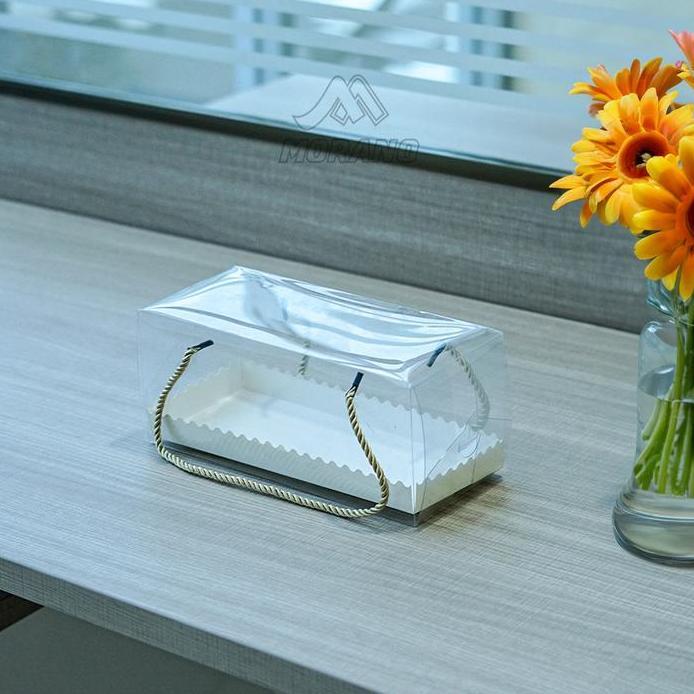 Cake Box / Box Mika Tali Transparan / Box Roll Cake Bolu Gulung