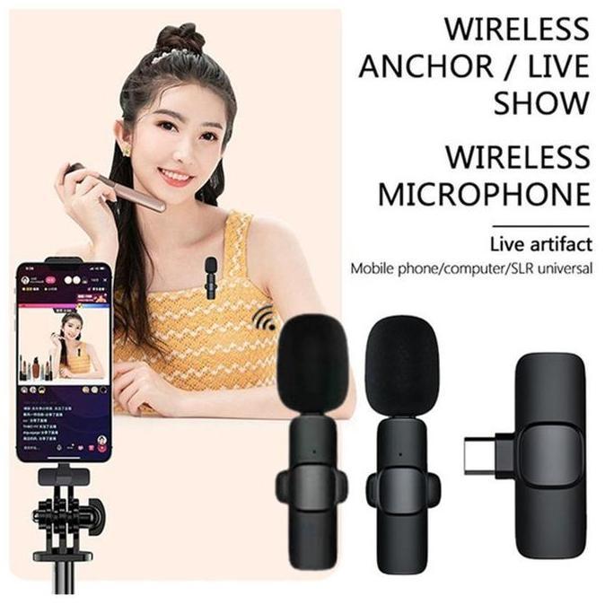 Wireless Microphone  Clip-On Mini Portable for Smartphone