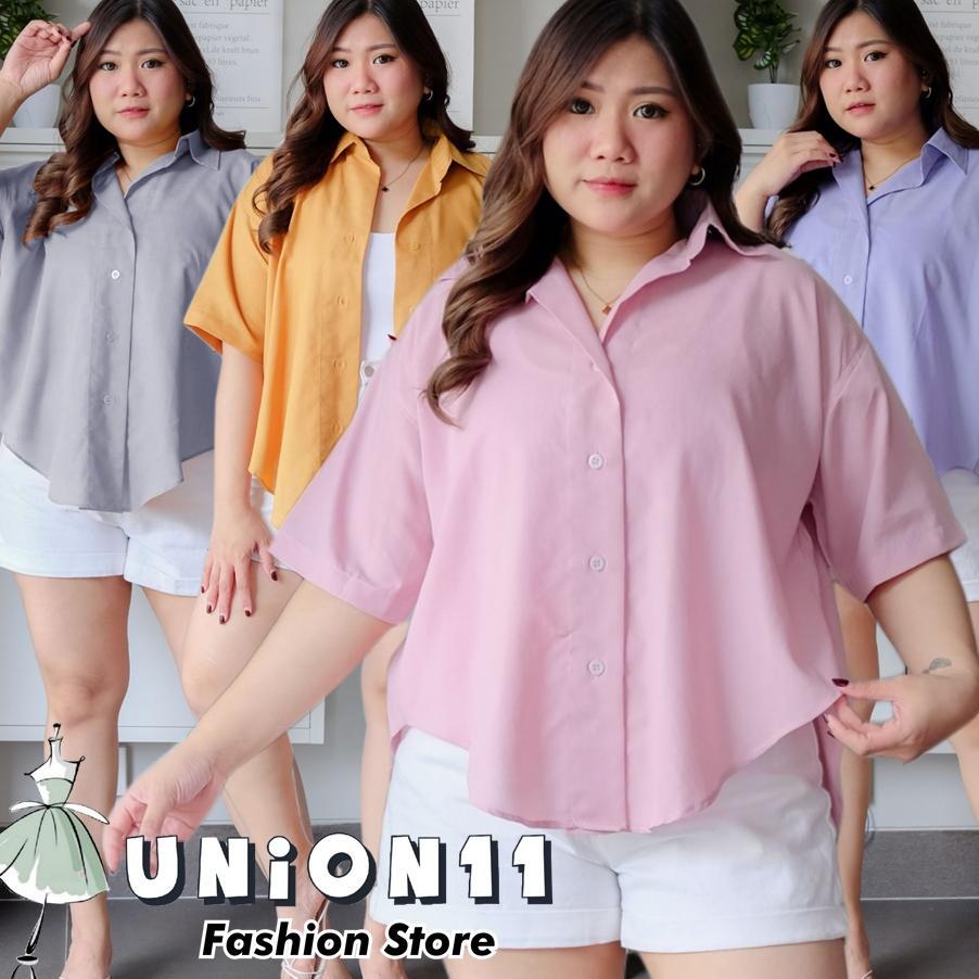 Union11  -  Kemeja Jumbo Xxxxl Wanita Ld 130 /  Atasan Jumbo Wanita Ld 130 / Kemeja Wanita Jumbo Ld 
