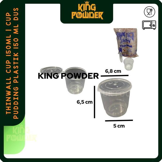 THINWALL CUP 150ML | CUP PUDDING PLASTIK 150 ML ISI 25