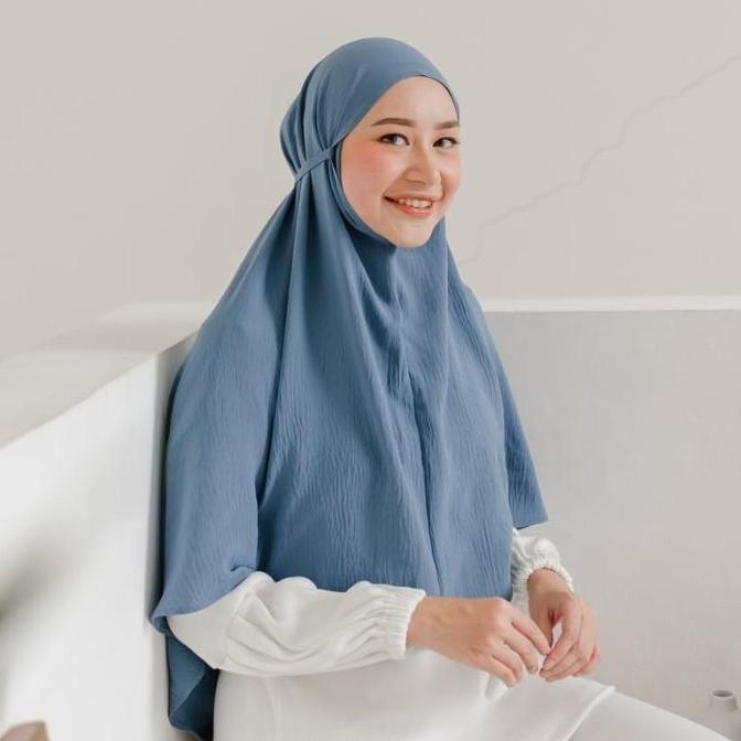 Jilbab Bergo Crinkle Airflow L/Hijab Instan Bergo Crinkle Premium