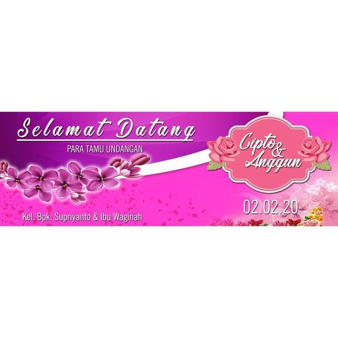 Spanduk Custom Baner Pernikahan 3X1M Murah Meriah