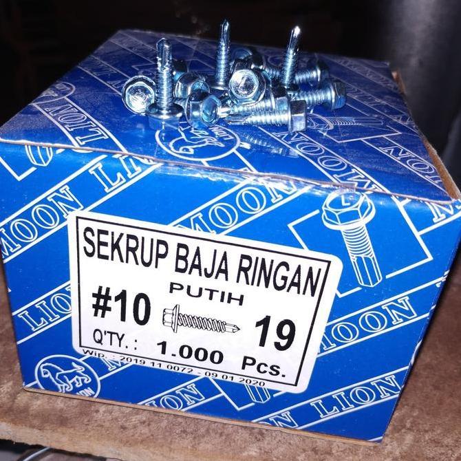 Nutbolt- Skrup Baja Ringan 10 X 19 Kode L - Paku Roofing - Baut Roofing