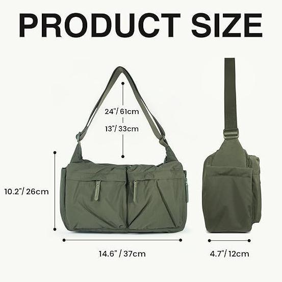 HOT PRODUCT Tas Selempang Santai dan Sporty Tas Kantong Tahan Air dan Tahan Lama Sekolah Pria Kanvas
