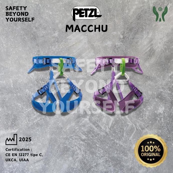 NEW MACCHU PETZL Sit Harness Kids for Adventure Park / Outbound untuk Anak (Max 40 Kg) - untuk Kesel