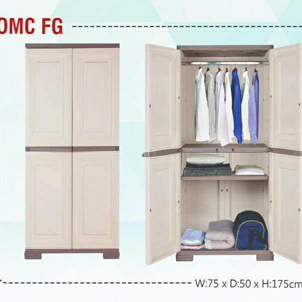 LEMARI BAJU OLYMPLAST OMC FG TANPA CERMIN 2 PINTU PLASTIK