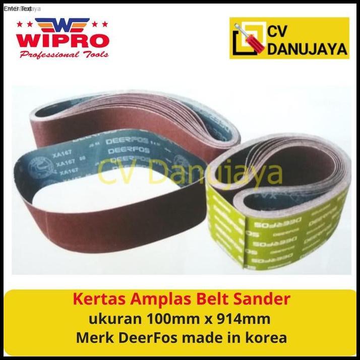 GRATIS ONGKIR KERTAS AMPLAS ALAT GOSOK BELT SANDER UKURAN 100MM X 914MM DEERFOS 